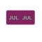 Nevs Label, Monthly Tab July 3/4" x 1-1/2" White w/Maroon & Black Reverse XM-T-JUL - alternate 1
